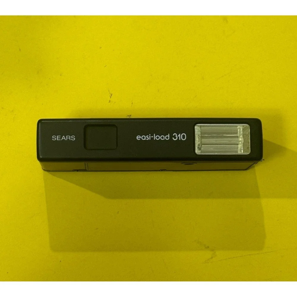Sears‎ Easi Load 310 110 Film Camera Flash Vintage 1970s Japan Black Brown